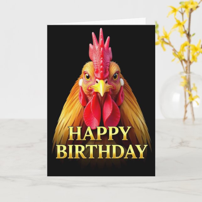 CARTE D'ANNIVERSAIRE BOLD DISTINCT CLOSEUP Cockere (Fleur jaune)