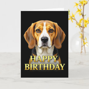 CARTE D'ANNIVERSAIRE BOLD DISTINCT GROS PLAN BEAGL