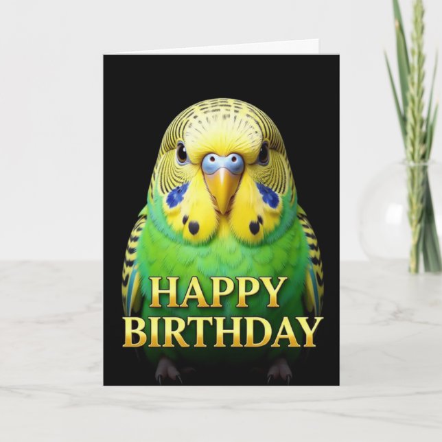 CARTE D'ANNIVERSAIRE BOLD DISTINCT GROS PLAN BUDGI (Devant)