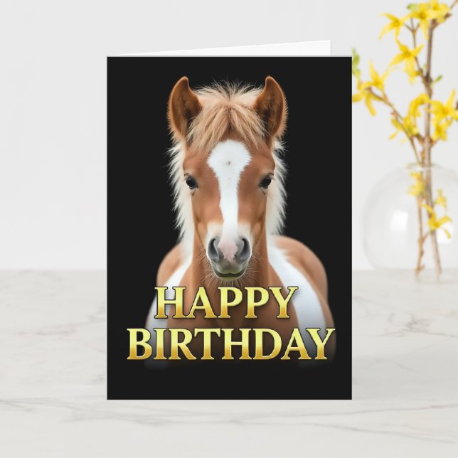 CARTE D'ANNIVERSAIRE BOLD DISTINCT GROS PLAN POULA (Fleur jaune)