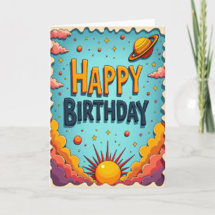 Carte d'anniversaire Bold Planet