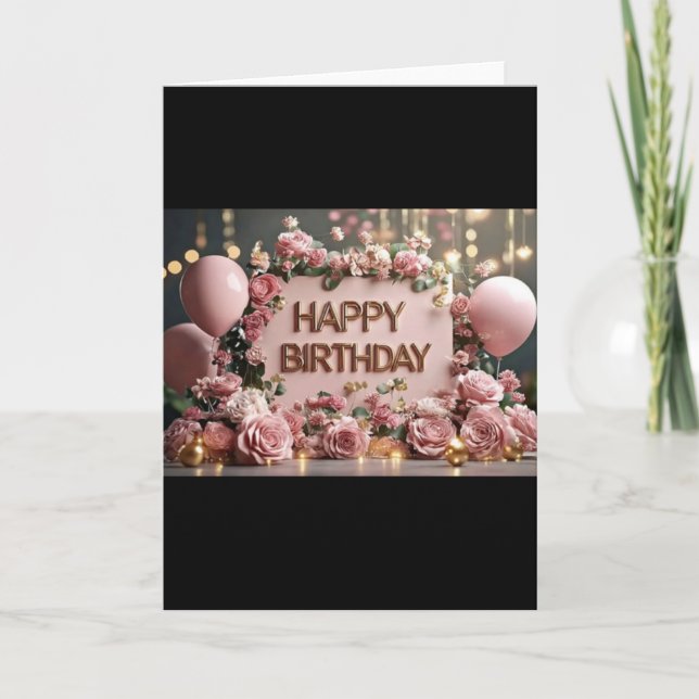 Carte d'anniversaire, Bonne carte d'anniversaire,  (Devant)