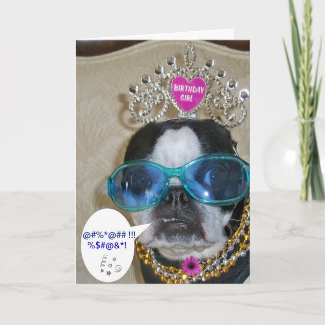 Carte d'anniversaire Boston Terrier (Devant)