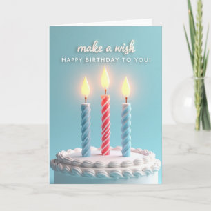 Carte d'anniversaire Bougie de rêve