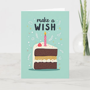 Carte d'anniversaire Bougie de Vœu