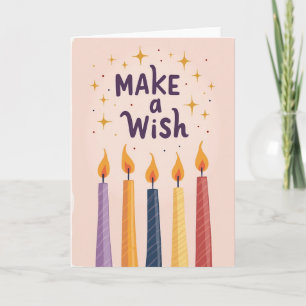 Carte d'anniversaire Bougie de voeux