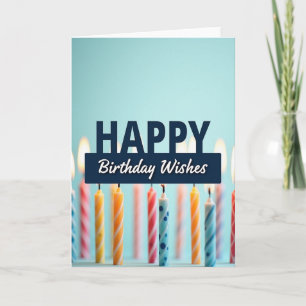 Carte d'anniversaire Bougie Joyeuse
