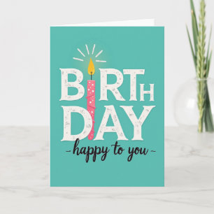 Carte d'anniversaire bougie jubilatoire