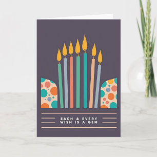 Carte d'anniversaire Bougie Moderne
