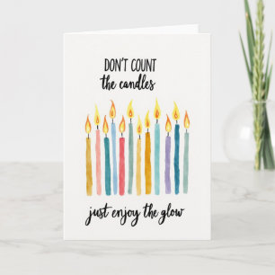 Carte d'anniversaire Bougie Pastel