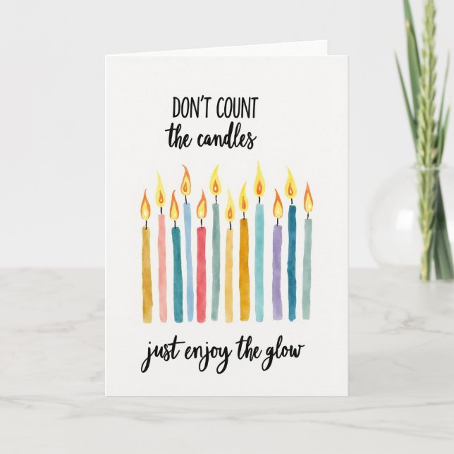 Carte d'anniversaire Bougie Pastel (Devant)
