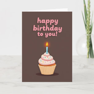 Carte d'anniversaire Bougie Saupoudrée