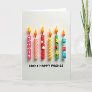 Carte d'anniversaire Bougie Suave