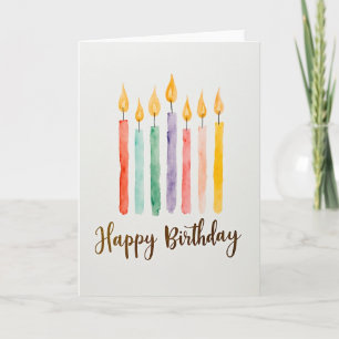 Carte d'anniversaire Bougie Vibrante