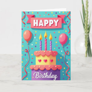 Carte d'anniversaire Bougies de Fête