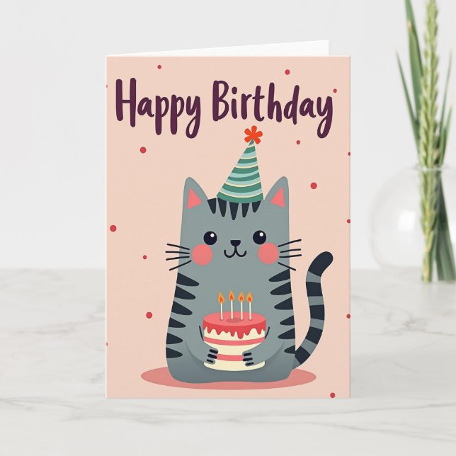 Carte d'anniversaire Bougies de gâteau (Devant)