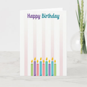 Carte d'anniversaire Bougies Fantaisistes