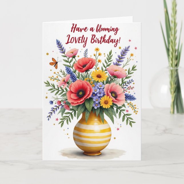Carte d'anniversaire Bouquet (Devant)