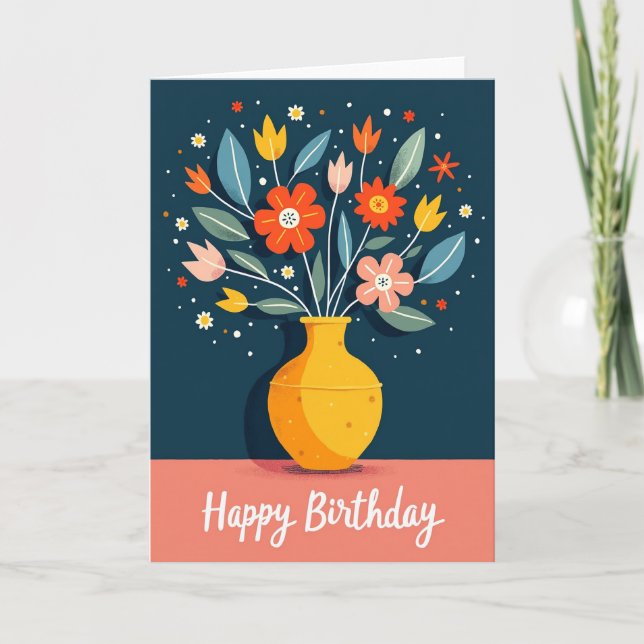 Carte d'anniversaire Bouquet Bloom (Devant)