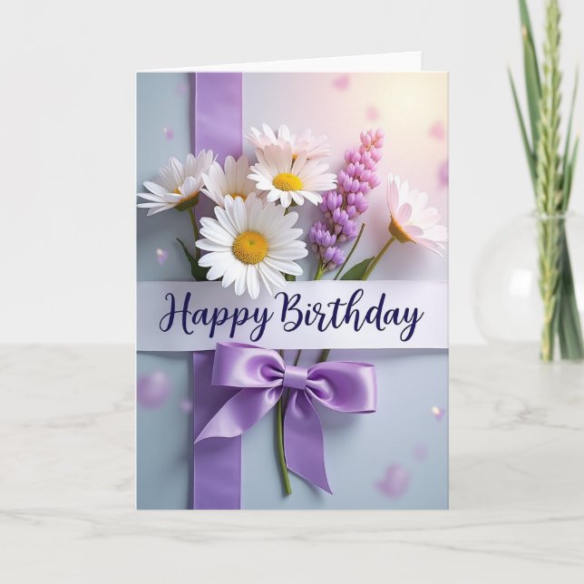Carte d'anniversaire Bouquet Pastel (Devant)