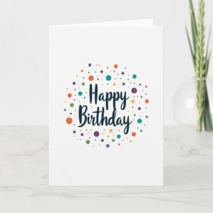 Carte d'anniversaire Bright Confetti