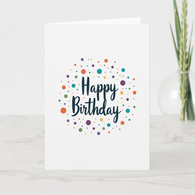 Carte d'anniversaire Bright Confetti (Devant)
