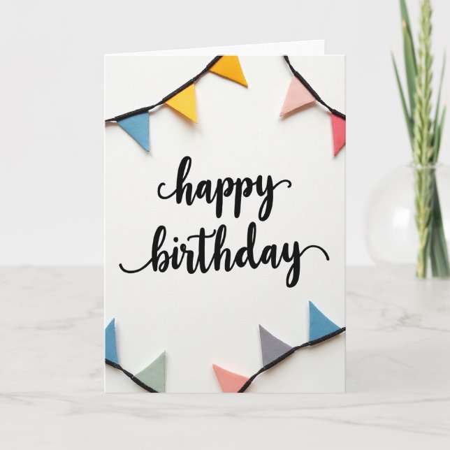 Carte d'anniversaire Bright Pennant (Devant)