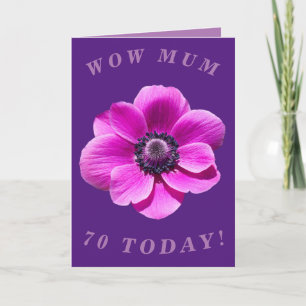 Carte d'anniversaire brillante et audacieuse 70e p