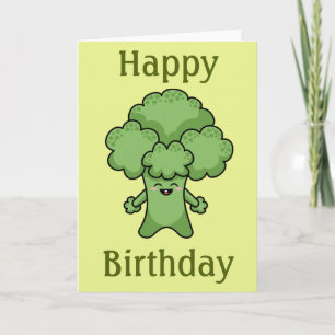 Carte d'anniversaire Broccoli Happy
