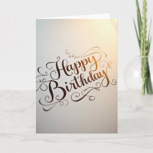 Carte d'anniversaire Bronze Shimmer