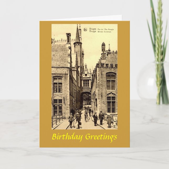 Carte d'anniversaire - Bruges, Belgique (Devant)