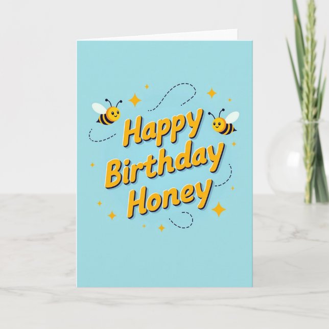 Carte d'anniversaire Bug jaune (Devant)