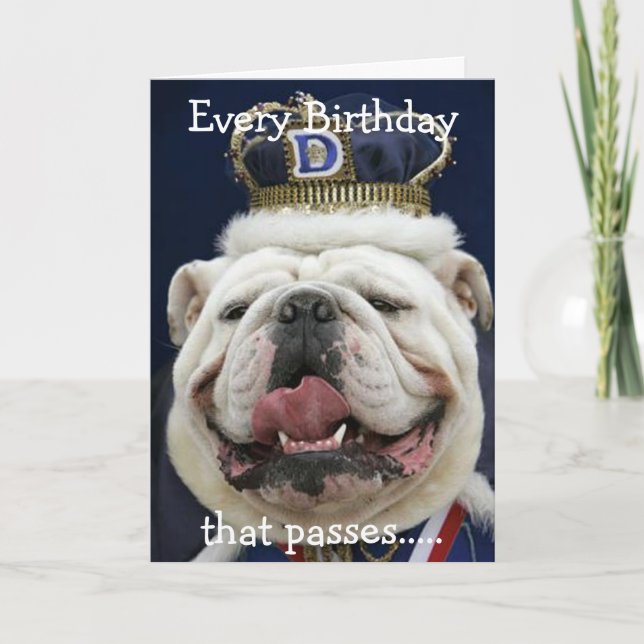 Carte d'anniversaire Bullldog (Devant)