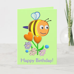 Carte d'anniversaire Bumble Bee
