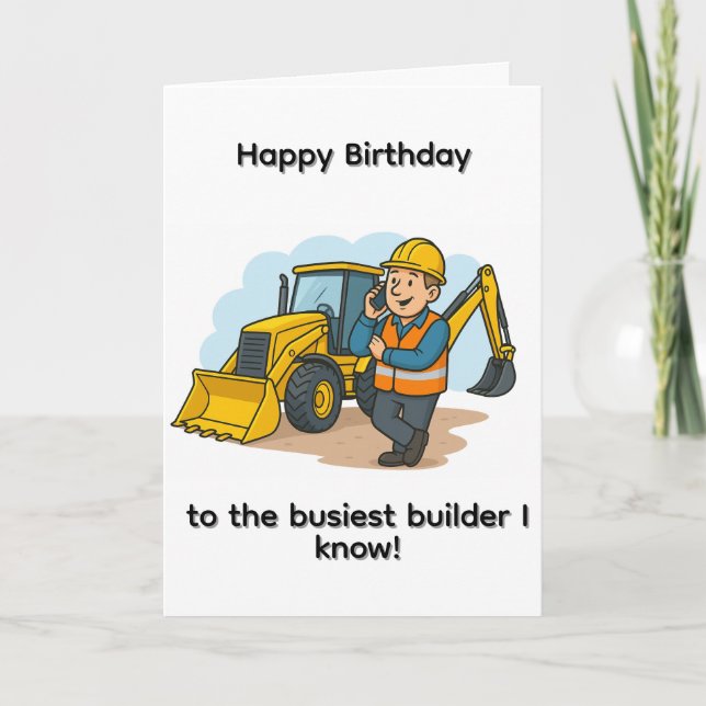 Carte d'anniversaire Busder Builder (Devant)