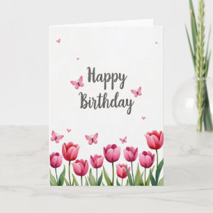 Carte d'anniversaire Butterfly Script