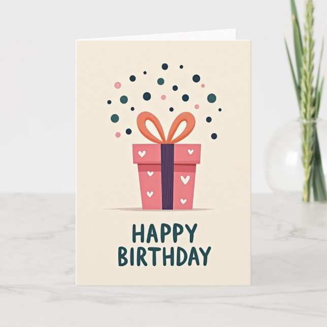 Carte d'anniversaire Cadeau du cœur (Devant)