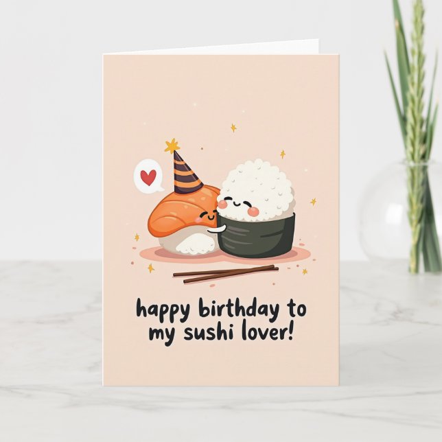 Carte d'anniversaire câline (Devant)