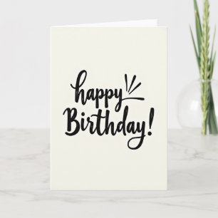 Carte d'anniversaire calligraphiée