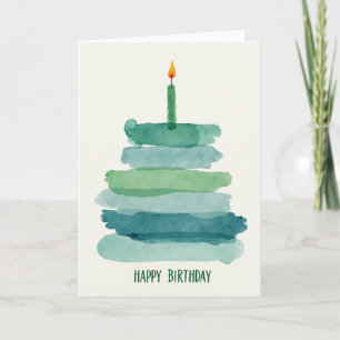 Carte d'anniversaire calme à couches