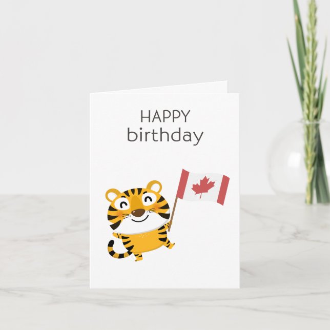 Carte d'anniversaire canadienne - Joyeux anniversa (Devant)