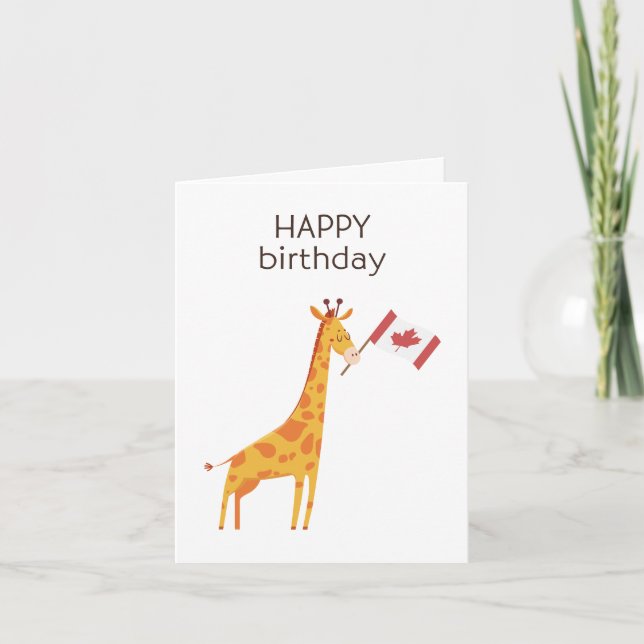 Carte d'anniversaire canadienne – Joyeux Anniversa (Devant)