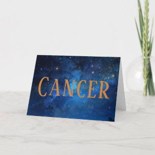 Carte d'anniversaire Cancer & Cosmos