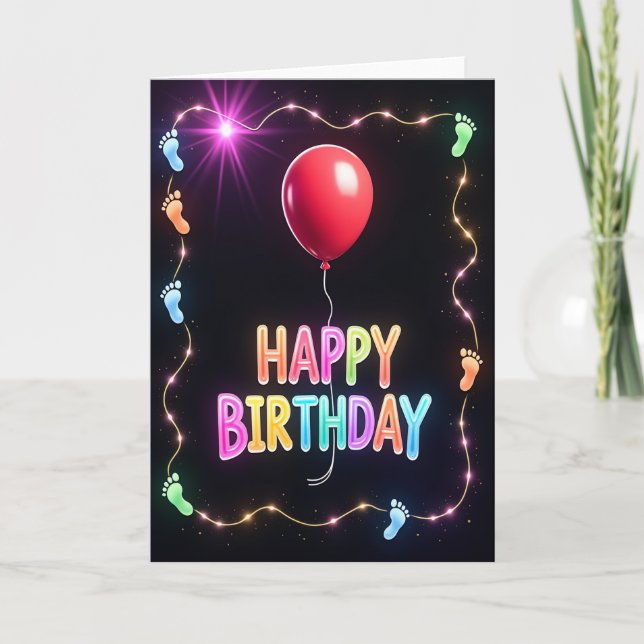 Carte d'anniversaire Candy Glow (Devant)
