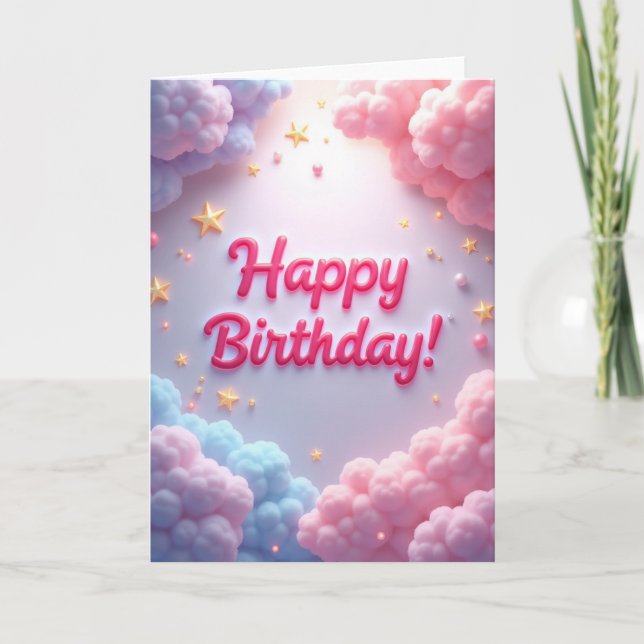 Carte d'anniversaire Candy Script (Devant)