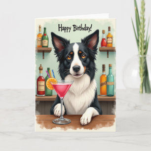 Carte d'anniversaire Canine Cocktail
