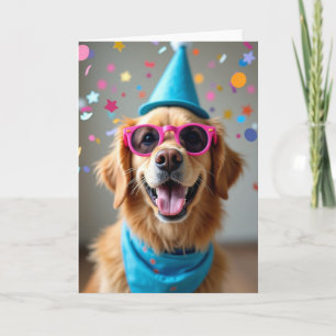 Carte d'anniversaire canine douce