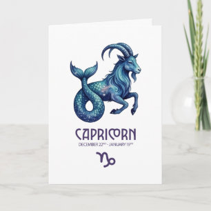 Carte d'anniversaire Capricorne