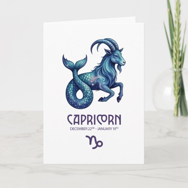 Carte d'anniversaire Capricorne (Devant)