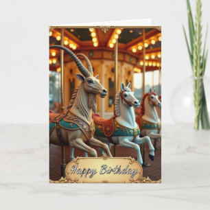 Carte d'anniversaire carrousel de rêve